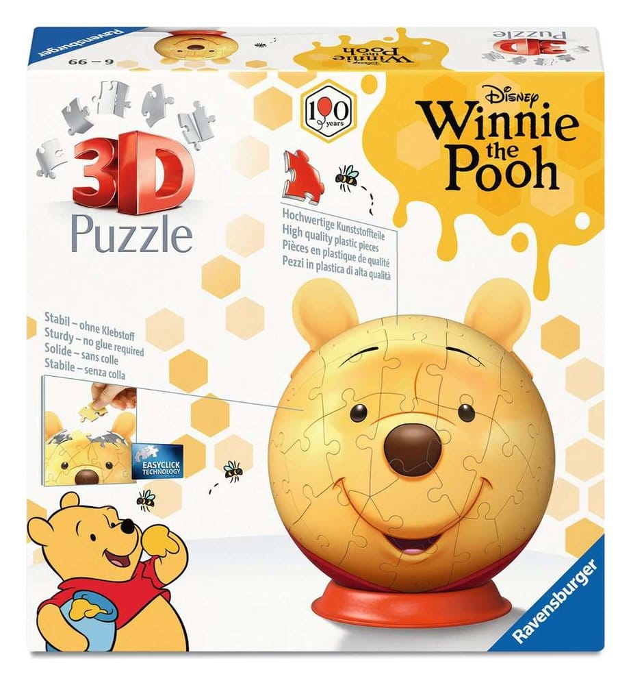 Winnie l'Ourson 3D puzzle Ball avec oreilles (77 pièces)