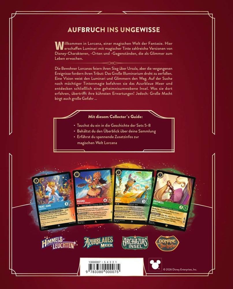 Disney Lorcana TCG livre Le Guide Officiel du Collectionneur : Sets 5-8 *ALLEMAND*