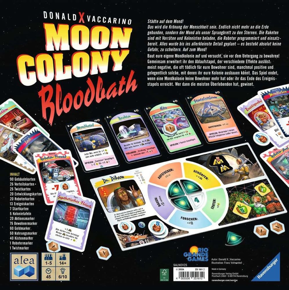 Moon Colony Bloodbath jeu de plateau *ALLEMAND*