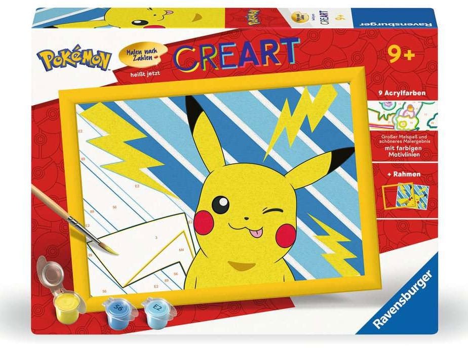 Pokémon set de peinture par numéros CreArt Pikachu 18 x 24 cm