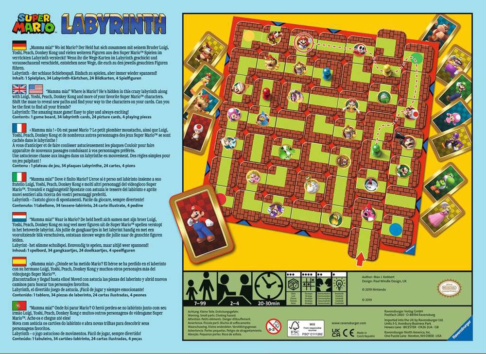 Super Mario jeu de plateau Labyrinth