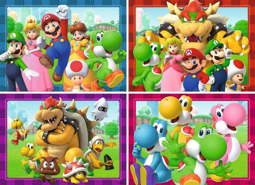 Super Mario pack 4 puzzles C'est l'heure de Mario ! (4x100 pièces)