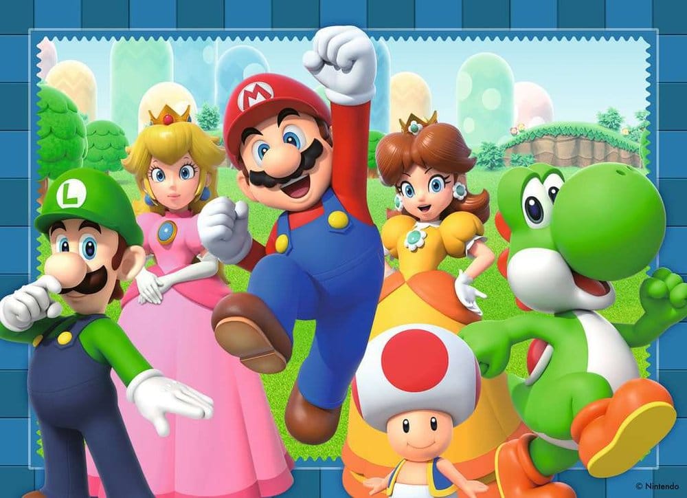 Super Mario pack 4 puzzles C'est l'heure de Mario ! (4x100 pièces)