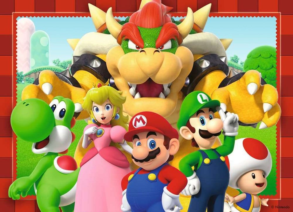 Super Mario pack 4 puzzles C'est l'heure de Mario ! (4x100 pièces)