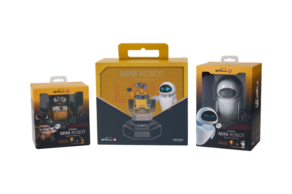 Wall-E Interactif Mini Robots pack de 2 figurines Wall-E & Eve *Version anglaise*