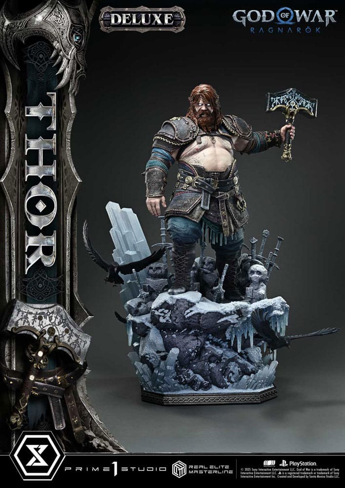 God of War: Ragnarök statuette Real Elite Masterline Series 1/3 Thor Deluxe Bonus Version 105 cm