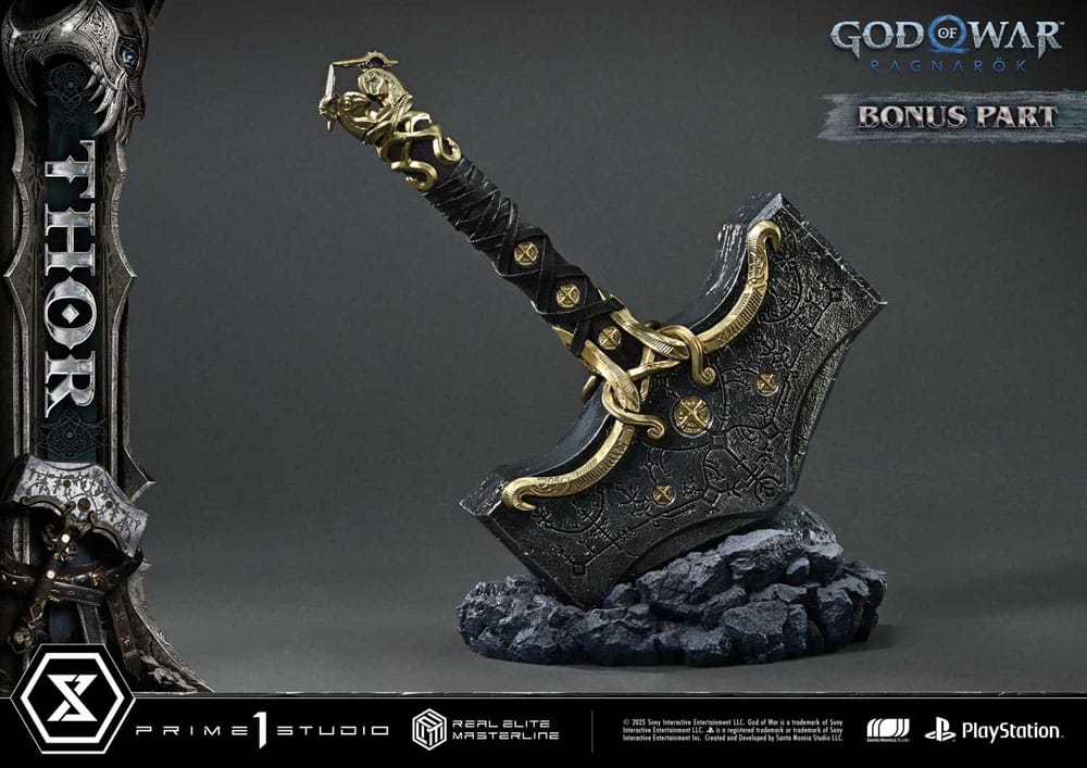 God of War: Ragnarök statuette Real Elite Masterline Series 1/3 Thor Deluxe Bonus Version 105 cm