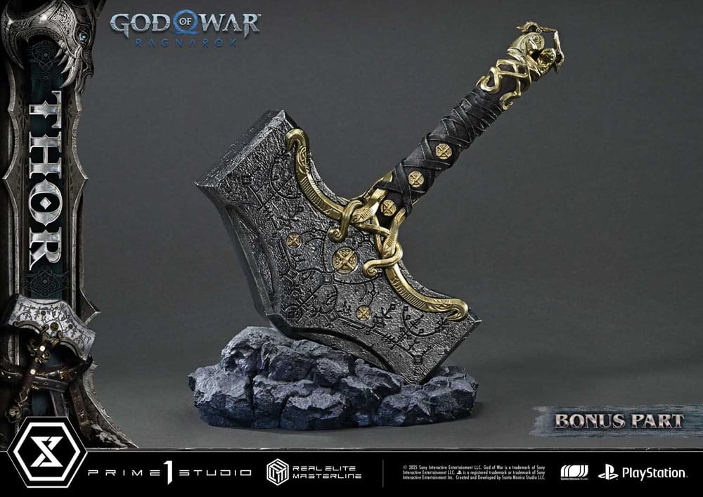 God of War: Ragnarök statuette Real Elite Masterline Series 1/3 Thor Deluxe Bonus Version 105 cm