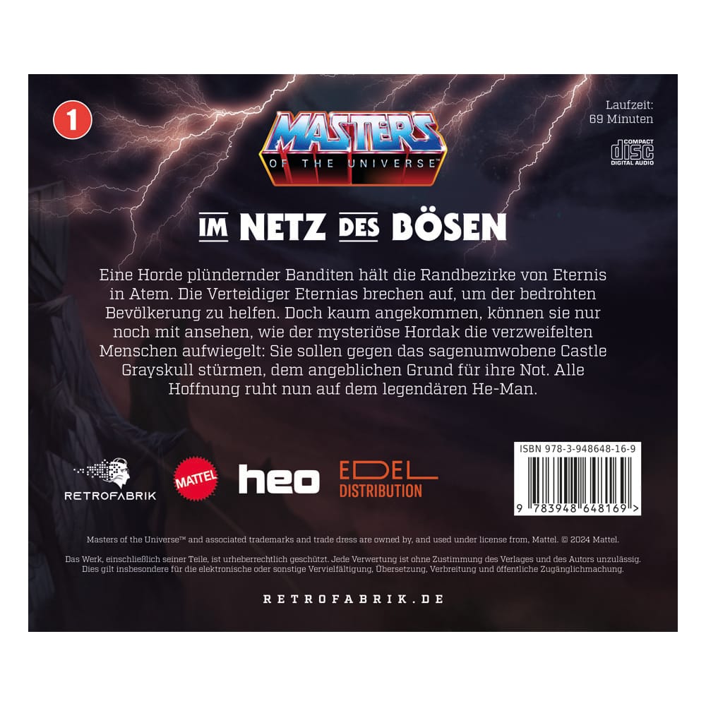 Masters of the Universe Radio Play CD Episode 1: Im Netz des Bösen *ALLEMAND*