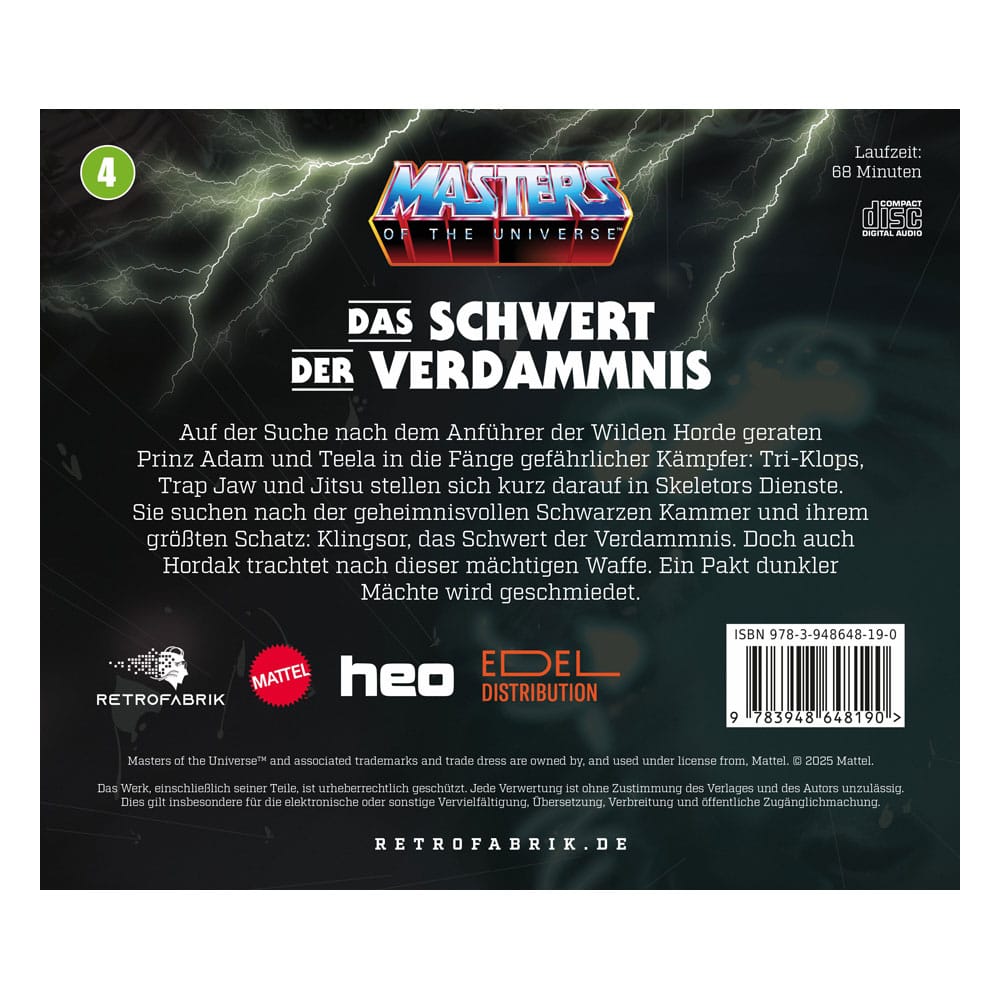 Masters of the Universe Radio Play CD Episode 4: Das Schwert der Verdammnis *ALLEMAND*