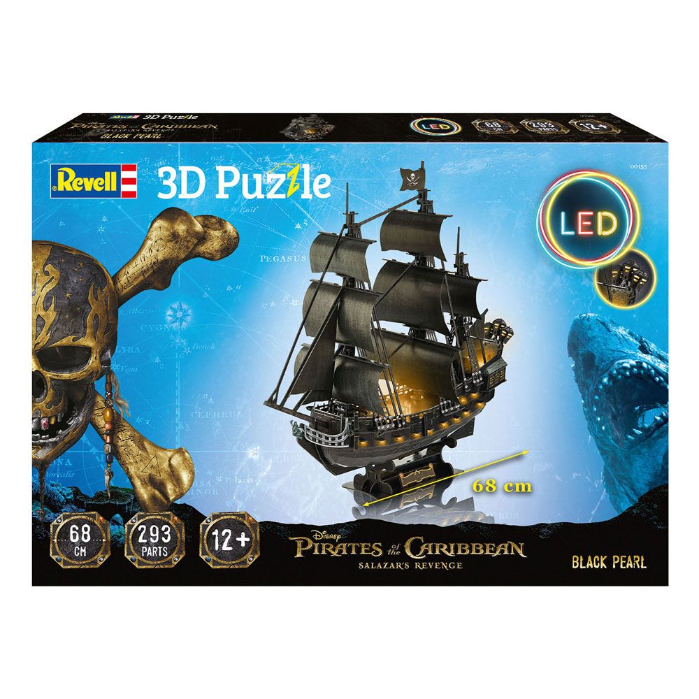 Pirates des Caraïbes : La Vengeance de Salazar puzzle 3D Black Pearl LED Edition