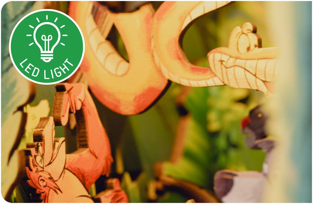 Disney maquette Book Nook Tiny Adventures Le Livre de la jungle 23 cm