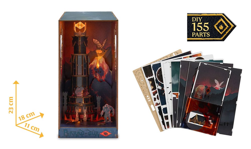 Le Seigneur des anneaux maquette Book Nook Tiny Adventures Barad-Dûr 23 cm