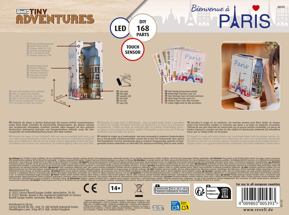 Paris maquette Book Nook Tiny Adventures 23 cm
