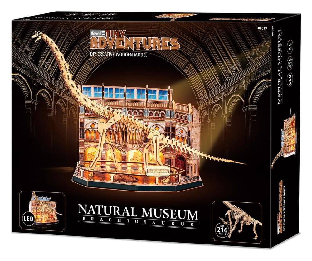 Revell Tiny Adventures Natural Museum puzzle 3d en bois Brachiosaurus Skeleton 58 cm
