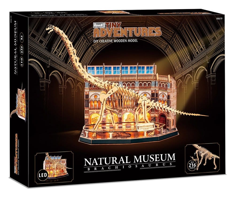 Revell Tiny Adventures Natural Museum puzzle 3d en bois Brachiosaurus Skeleton 58 cm