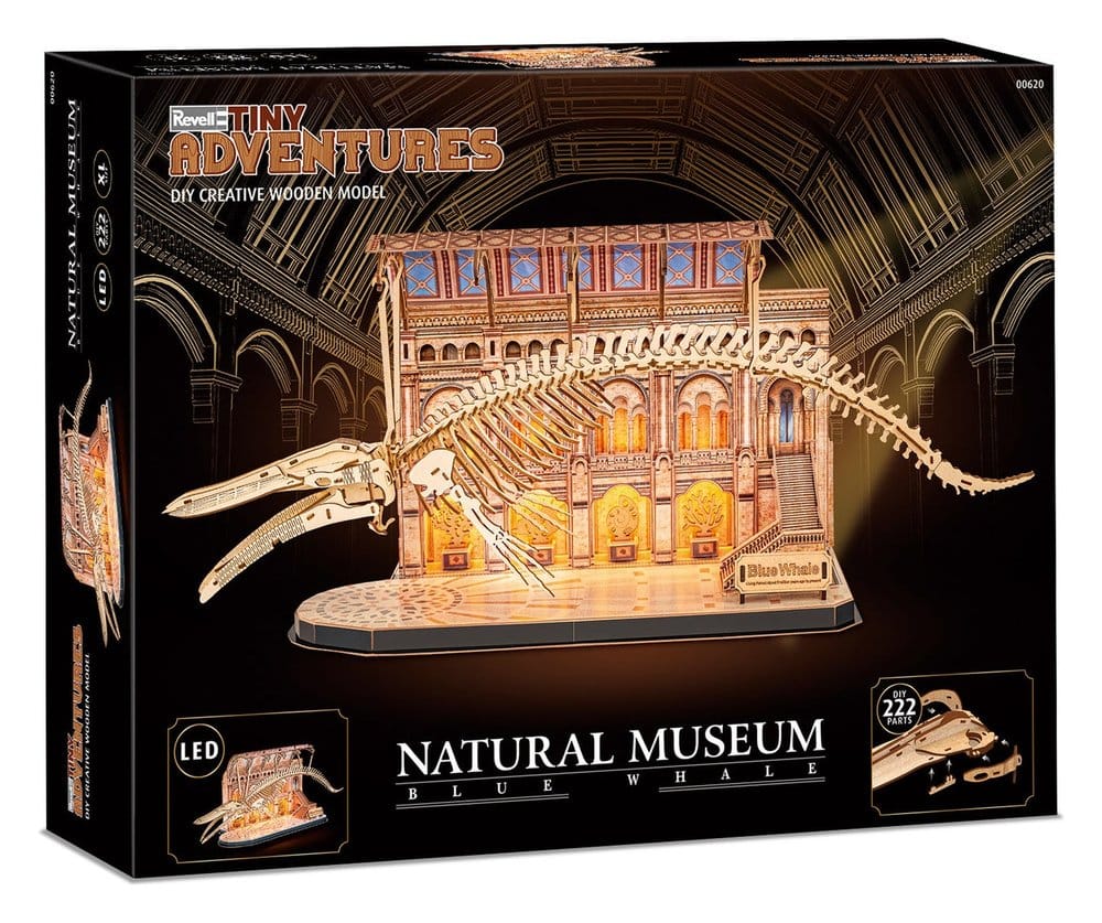 Revell Tiny Adventures Natural Museum puzzle 3d en bois Blue Whale 61 cm