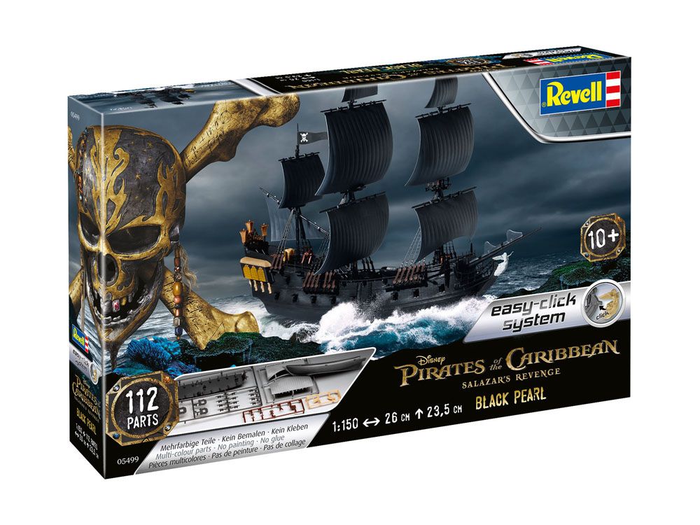 Pirates des Caraïbes La Vengeance de Salazar maquette Easy-Click 1/150 Black Pearl 26 cm