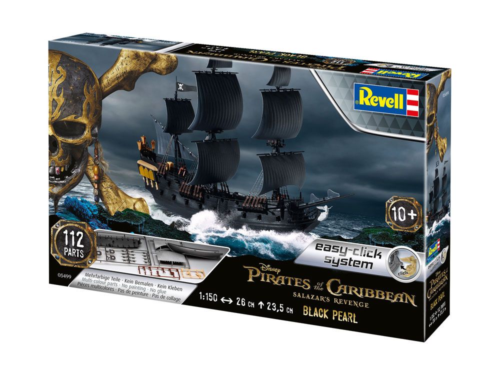 Pirates des Caraïbes La Vengeance de Salazar maquette Easy-Click 1/150 Black Pearl 26 cm