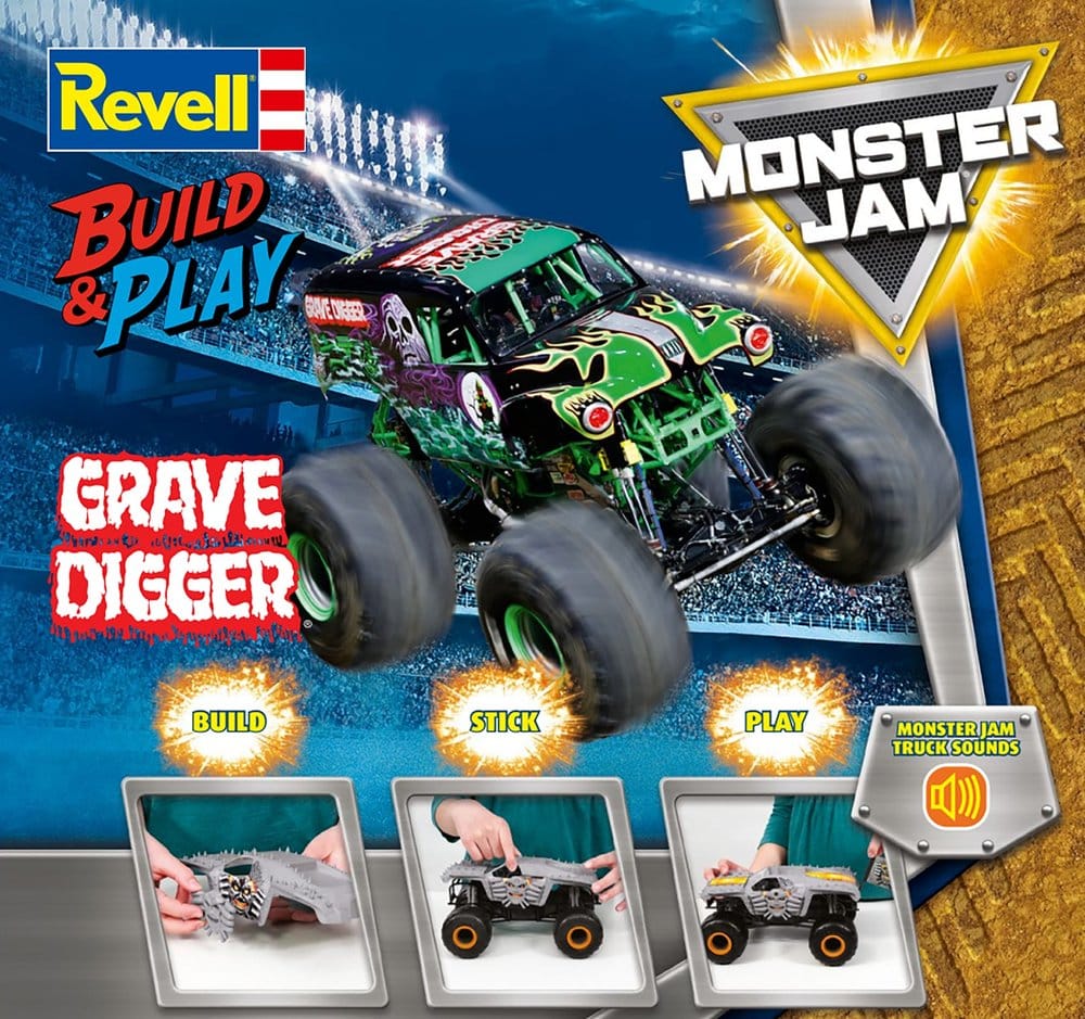 Monster Jam Revell Build & Play kit Monster Jam Grave Digger