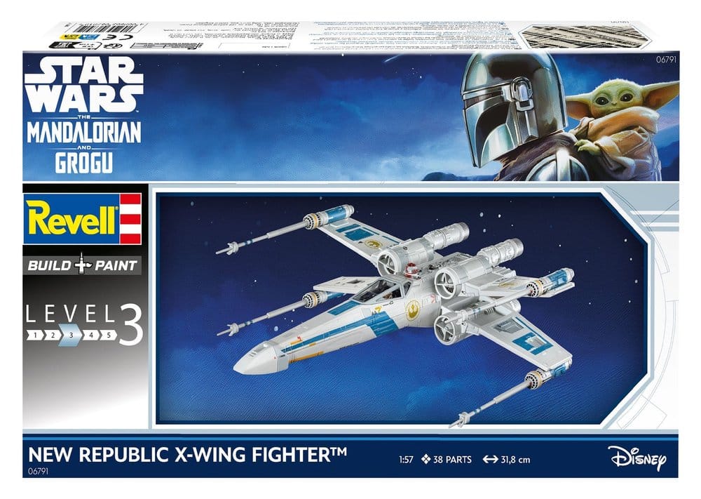 Star Wars The Mandalorian and Grogu Revell maquette 1/57 New Republic X-Wing Fighter 22 cm