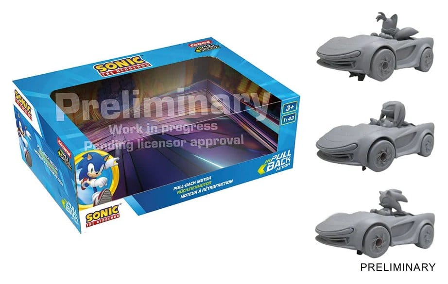 Sonic the Hedgehog Pull & Speed voiture à rétrofriction Sonic Racing CrossWorlds - Pack of 3