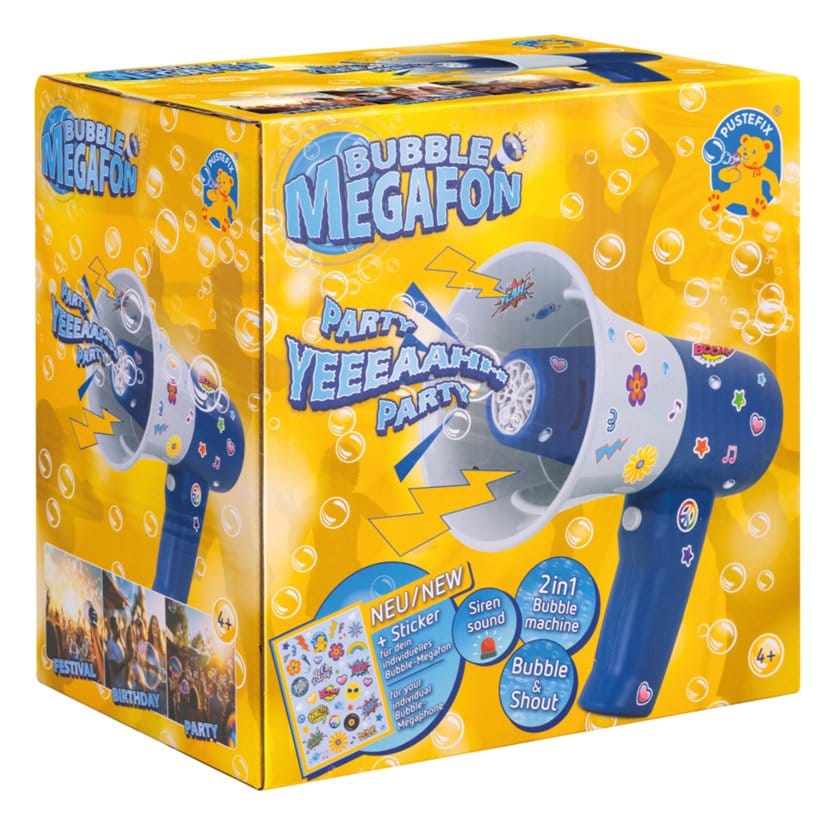 Pustefix Bubble Mégaphone Assortiment (4)