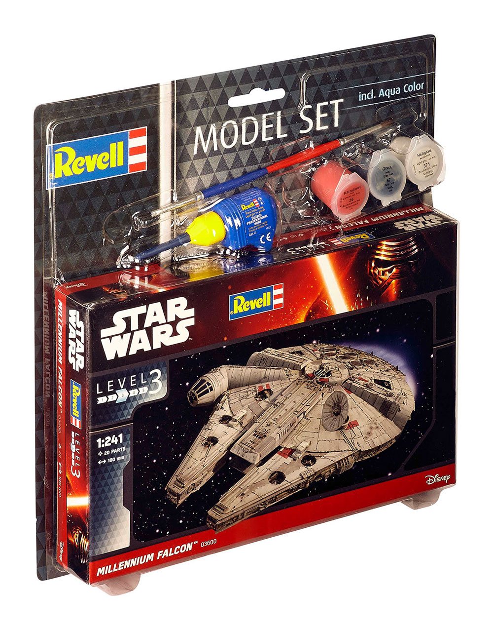 Star Wars maquette 1/241 Model Set Millennium Falcon 10 cm