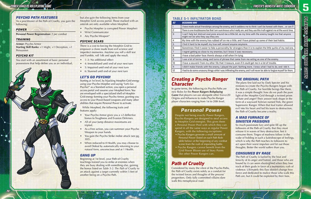 Power Rangers RPG livre Finster's Monster-Matic Cookbook Sourcebook *ANGLAIS*