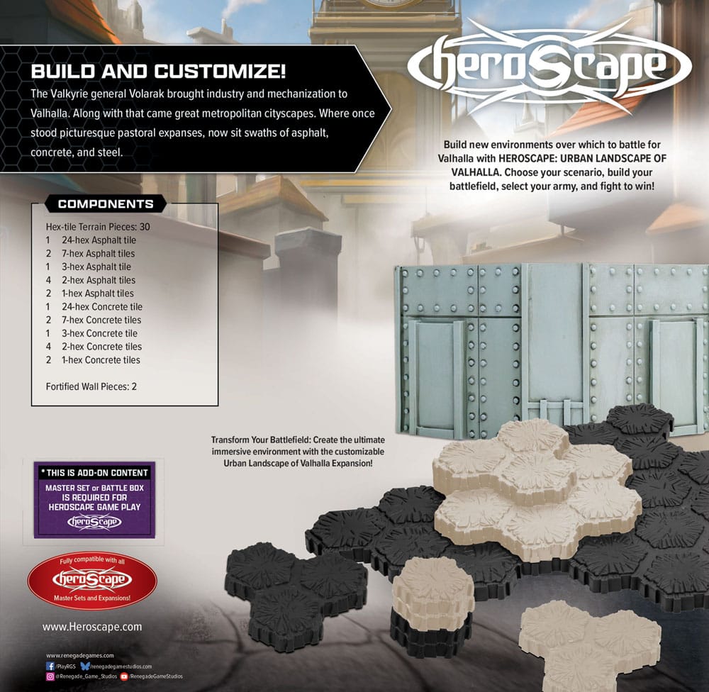 Heroscape Expansion du terrain The Urban Landscape of Valhalla *ANGLAIS*