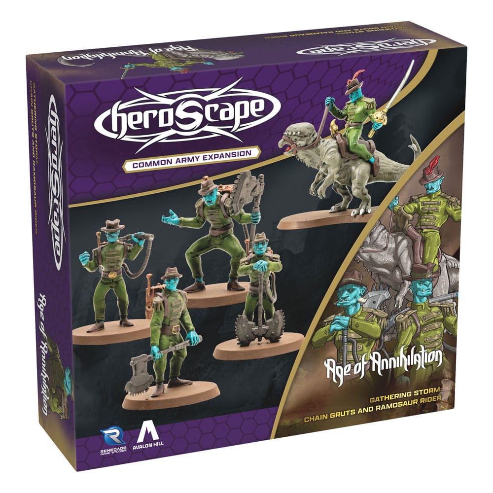 Heroscape Expansion de l'armée Age of Annihilation Chain Gruts & Ramosaur Rider (Common) *ANGLAIS*