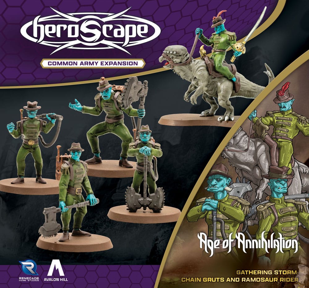 Heroscape Expansion de l'armée Age of Annihilation Chain Gruts & Ramosaur Rider (Common) *ANGLAIS*
