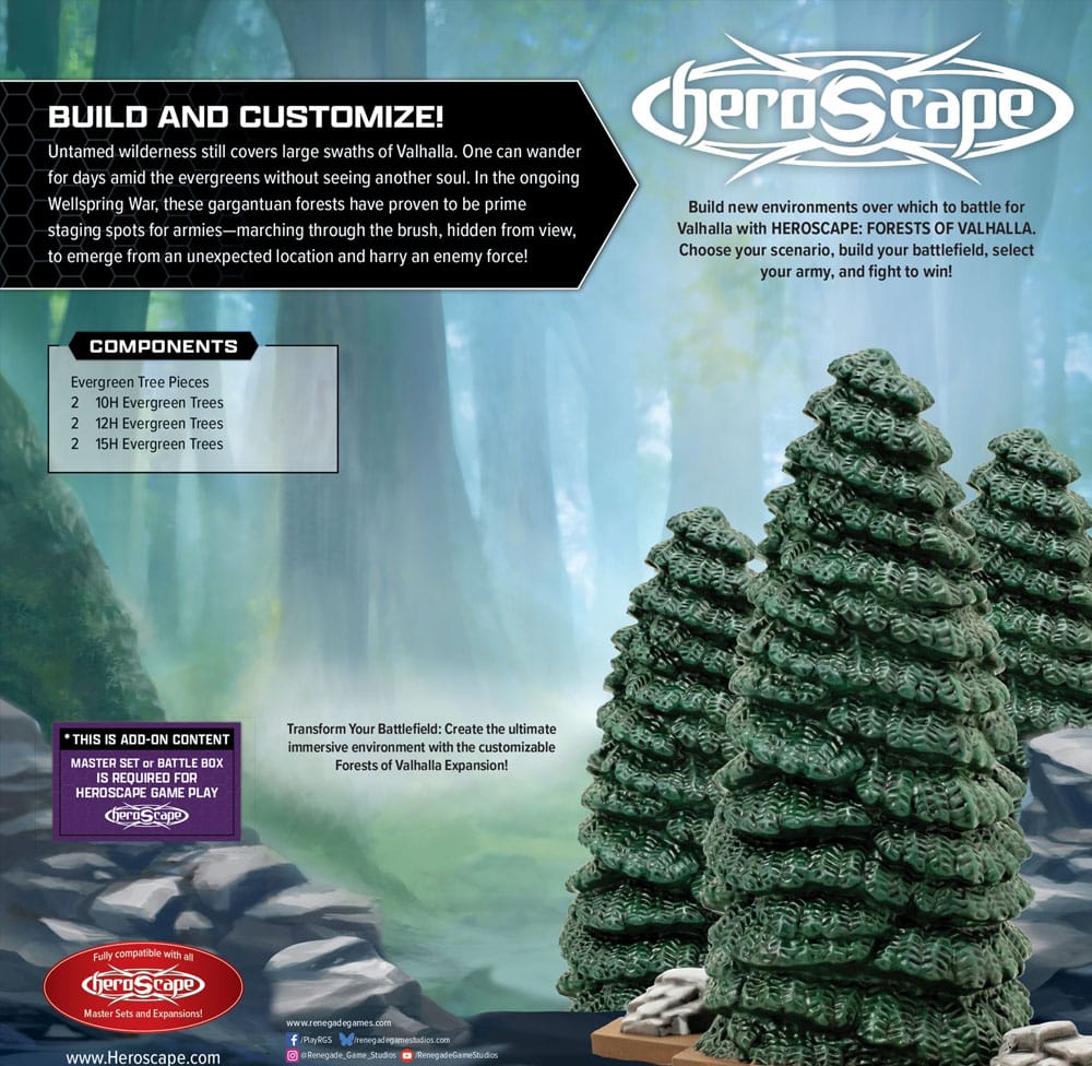 Heroscape Expansion du terrain Forests of Valhalla *ANGLAIS*