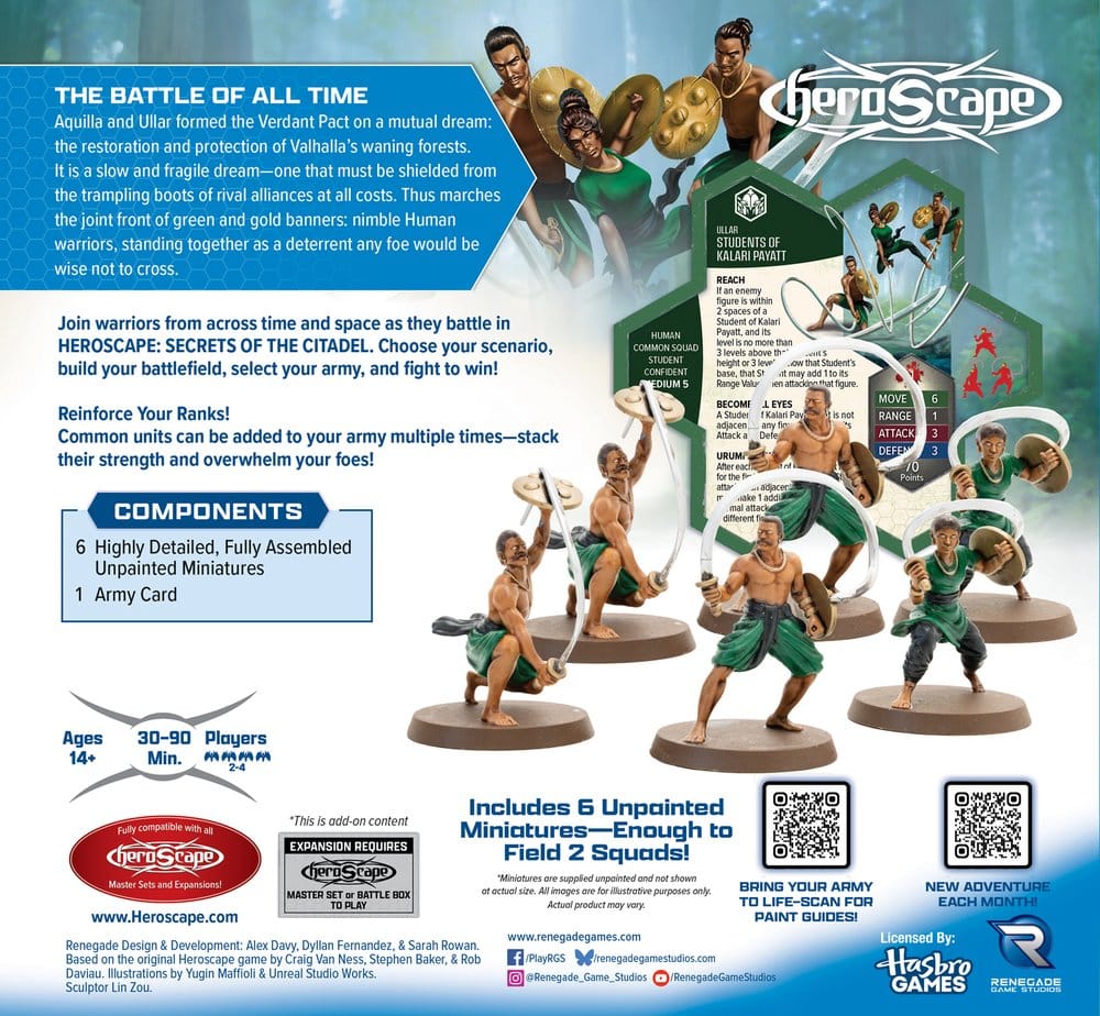 Heroscape Jeu de Plateau Extension d'Armée Students of Kalari Pyatt *ANGLAIS*