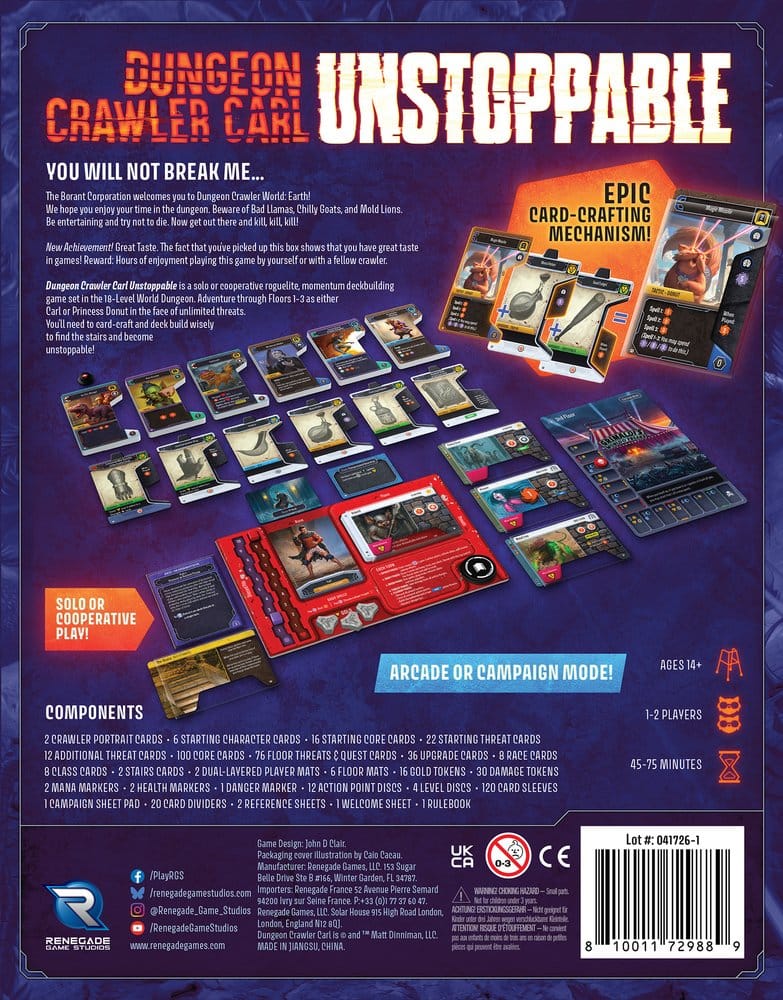 Dungeon Crawler Carl Jeu de Plateau Unstoppable *ANGLAIS*