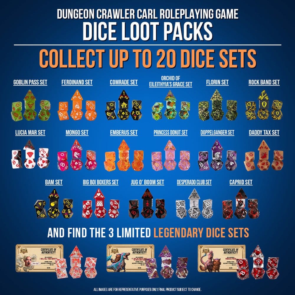 Dungeon Crawler Carl Dés Blind Box Display (20)