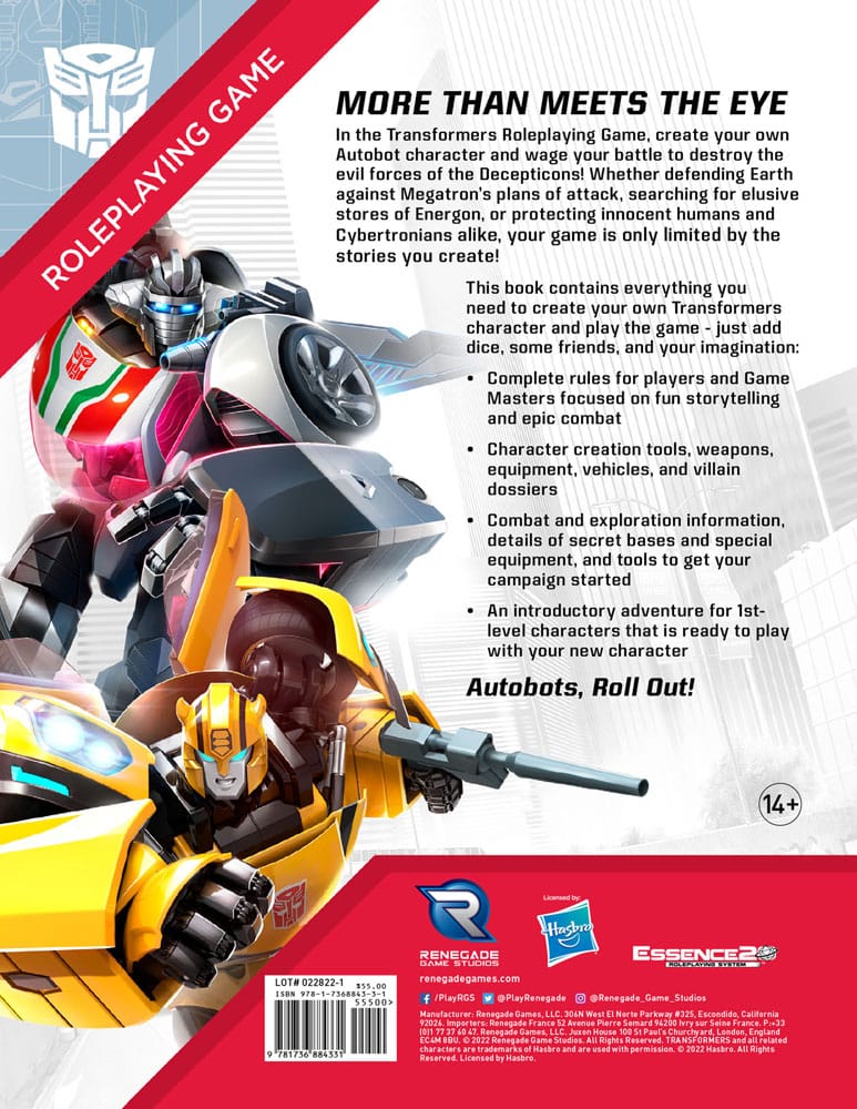 Transformers RPG Core livre *ANGLAIS*