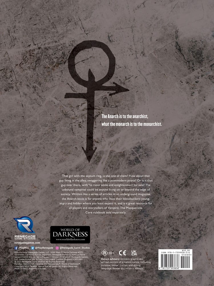 Vampire: The Masquerade 5th Edition RPG livre Alma Maters Sourcebook *ANGLAIS*