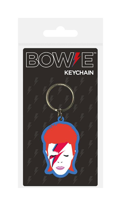 David Bowie porte-clés caoutchouc Aladdin Sane 6 cm