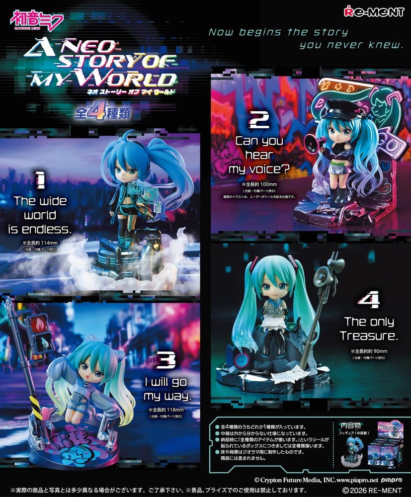 Hatsune Miku figurines mini Neo Story 12 cm blind box display (4)
