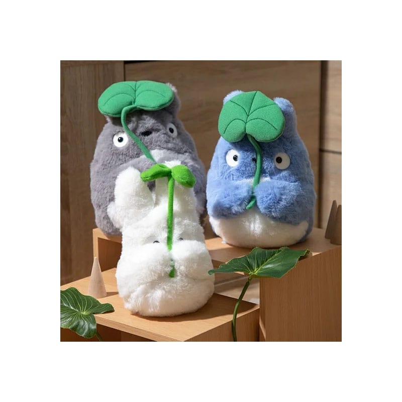Ghibli - Mon Voisin Totoro - Peluche Nakayoshi Totoro Medium avec feuille