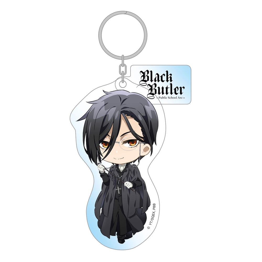 Black Butler: Public School Arc porte-clés Pink Sebastian 8 cm