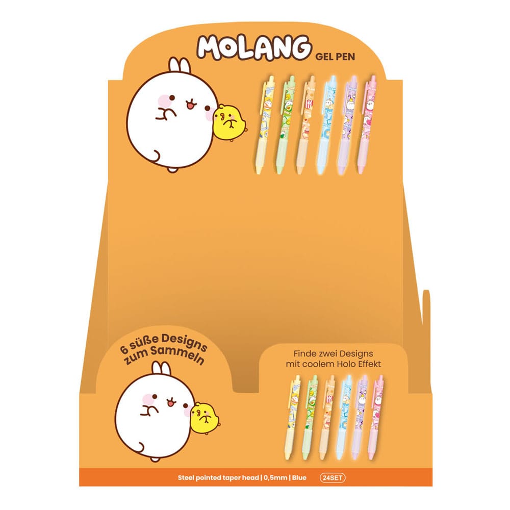 Molang présentoir stylos à bille à encre gel Premium (24)
