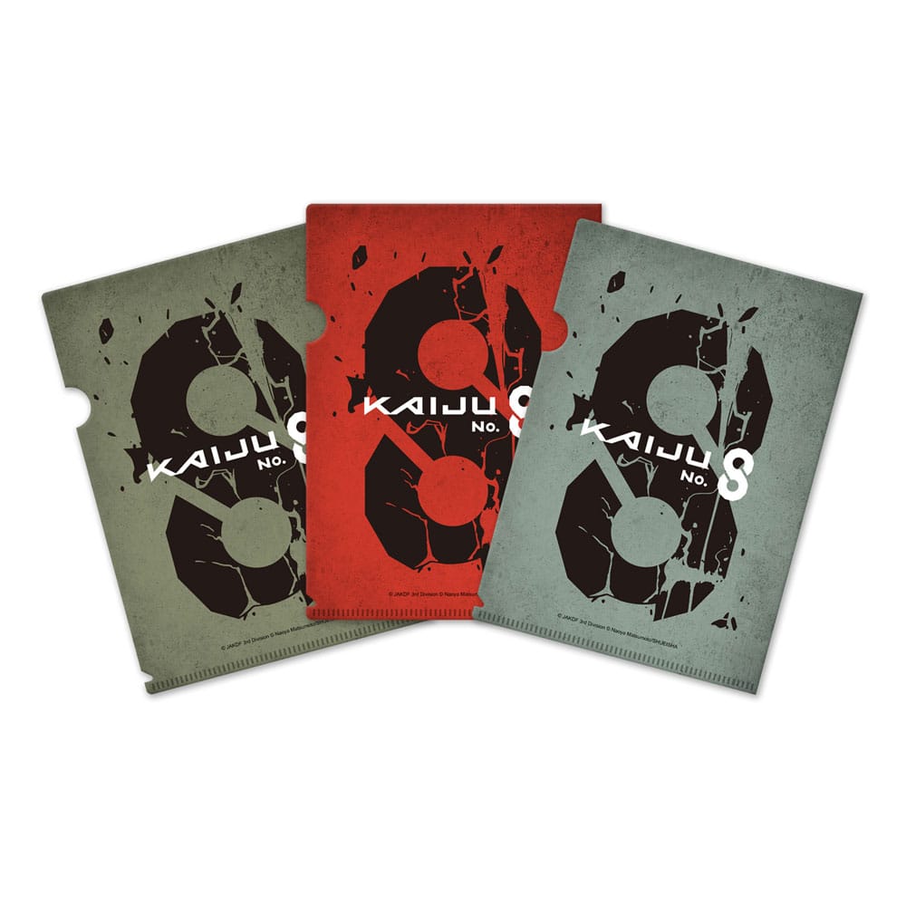 Kaiju No. 8 set 3 pochettes transparentes Season 2