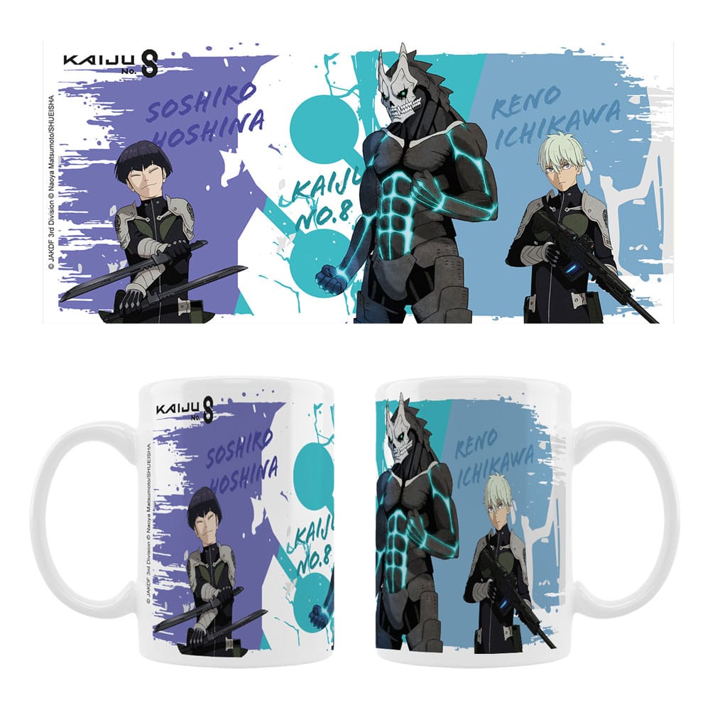 Kaiju No. 8 mug céramique Kaiju No. 8, Reno Ichikawa, Soshiro Hoshina Season 2