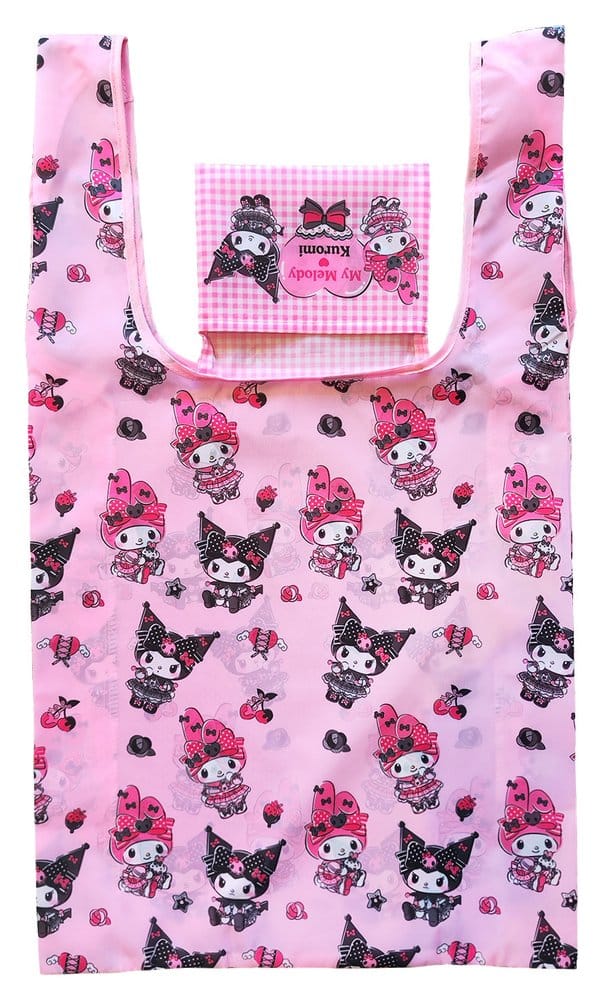 Sanrio sac shopping Pink Black Party Series Kuromi & My Melody Foldable