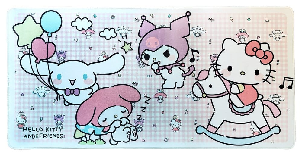 Sanrio XXL tapis de souris Pink Black Party Series Hello Kitty & Friends Infant Style