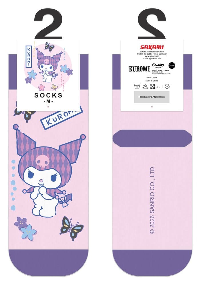 Sanrio chaussettes Kuromi Japanese Short 36-40