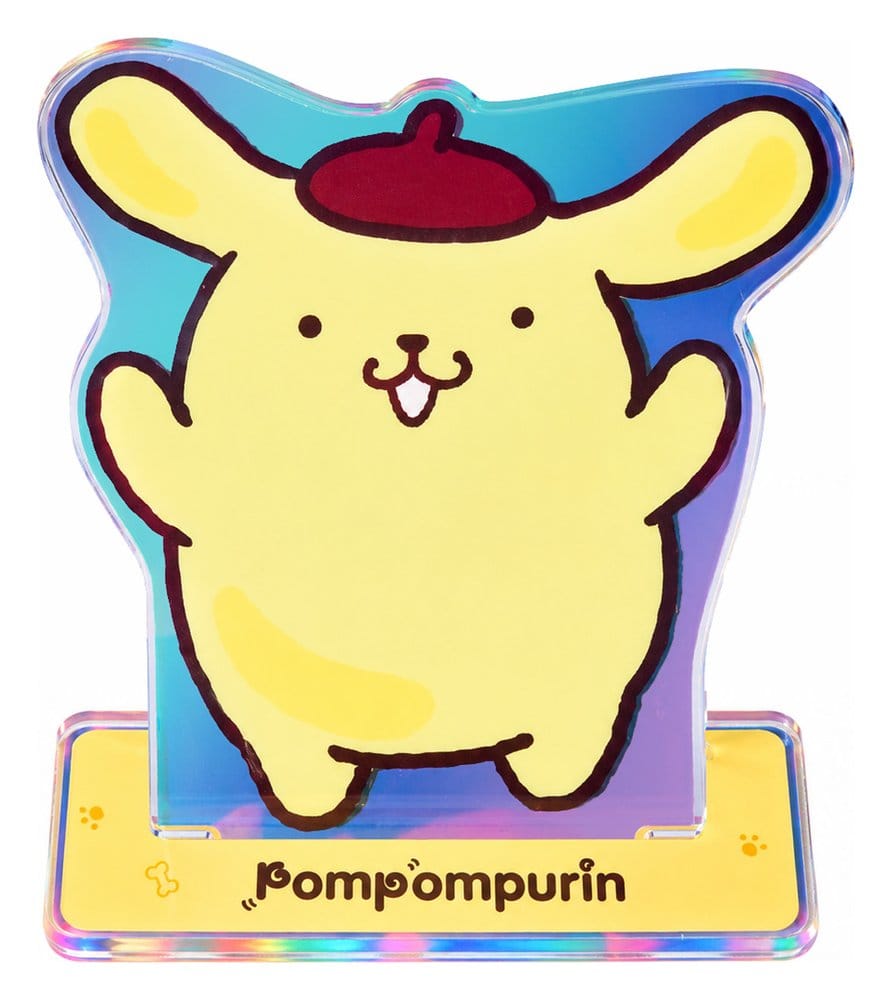 Sanrio Présentoir en acrylique Pompompurin 30th Anniversary Squishy Cute Purin 17 cm