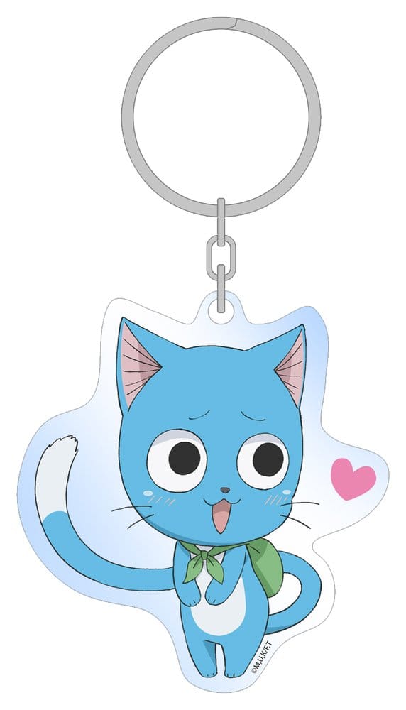 Fairy Tail: 100 Years Quest Porte-clés en acrylique Happy 6 cm